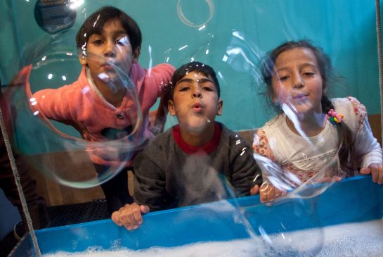 Syrian children at the Discovery Centre